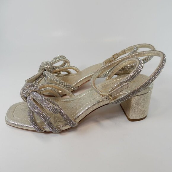 Loeffler Randall Mikel Bow Sandals Size 6 Crystal Rhinestone Embellished NEW - Picture 8 of 16